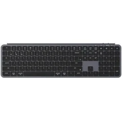 Keychron B6 Pro Full-Size Ultra-Slim Wireless Zmk Custom Keyboard For Win & Mac - Space Grey, Arabic